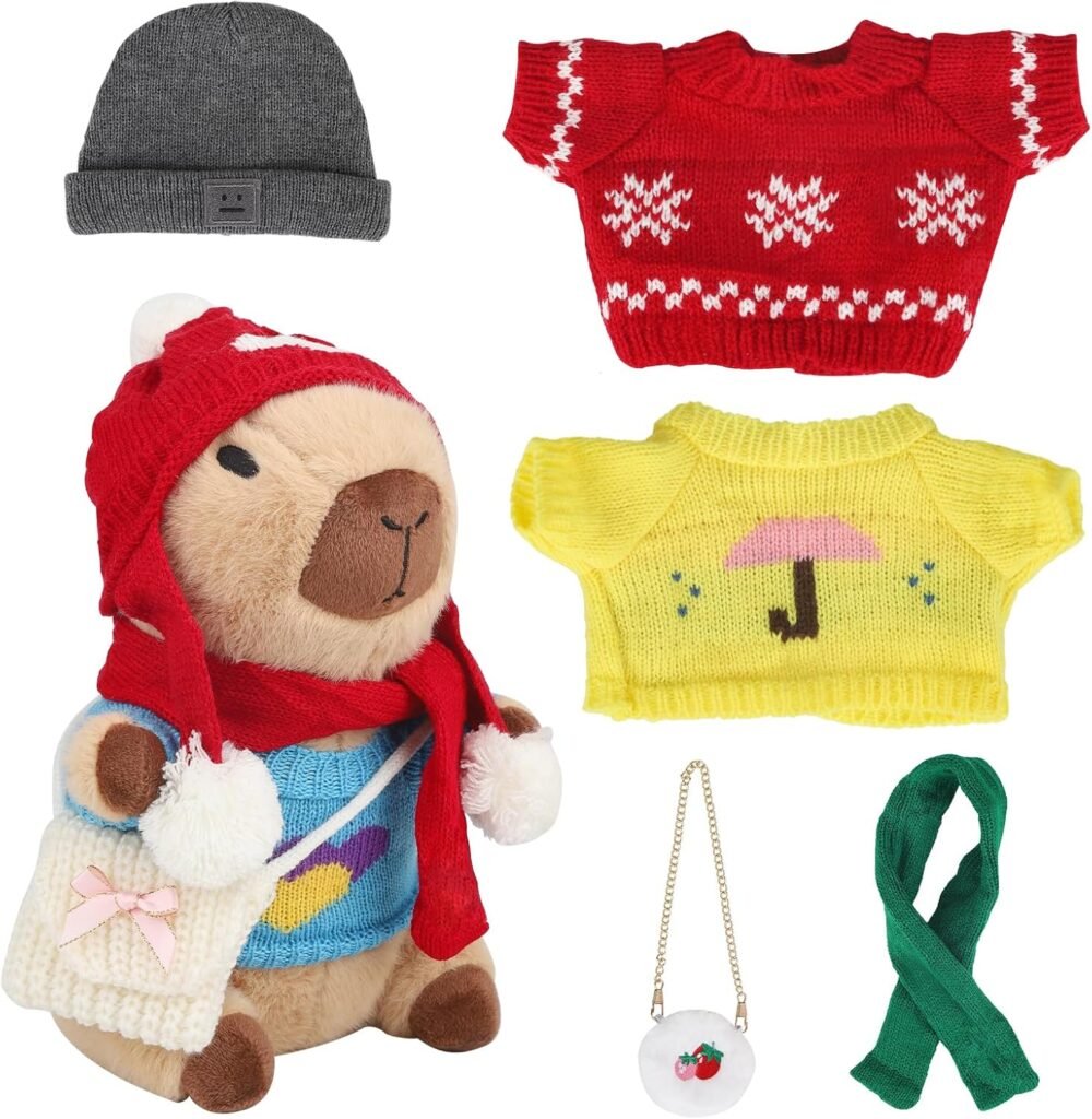 Peluche con ropa de capibara peruano