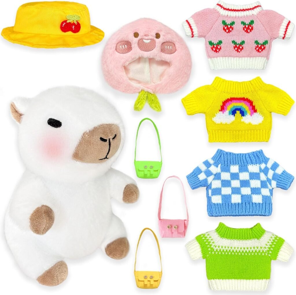 Peluche de Capibara Albino con Ropitas