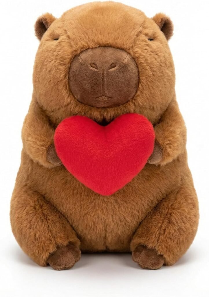 Peluche de Capibara con un Corazón de San Valentín