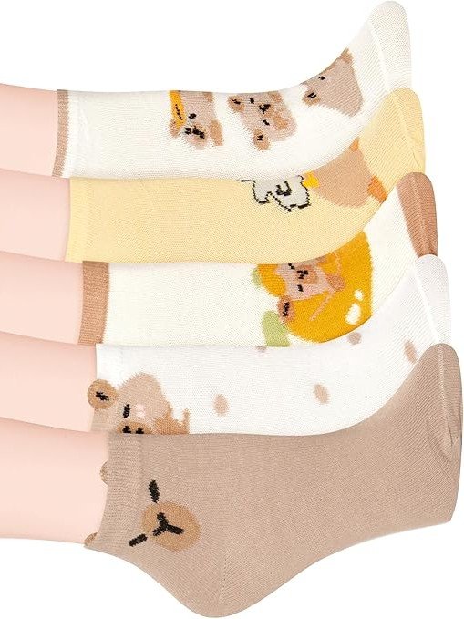 5 Pares de Medias Cortas de Capibaras
