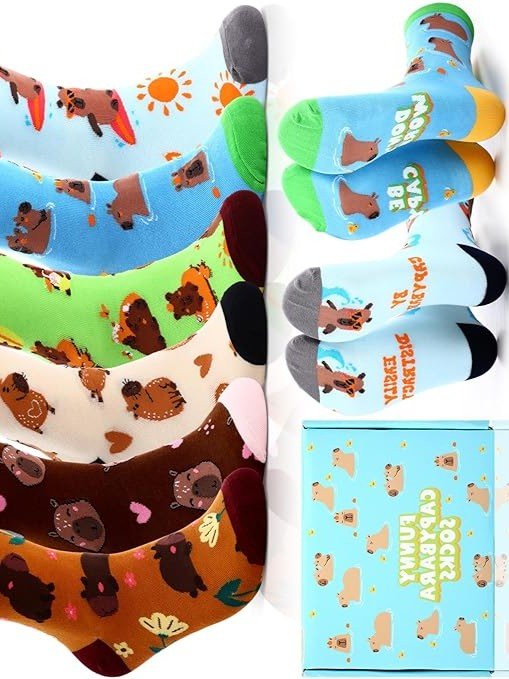 6 Pares de Calcetines de Capibaras