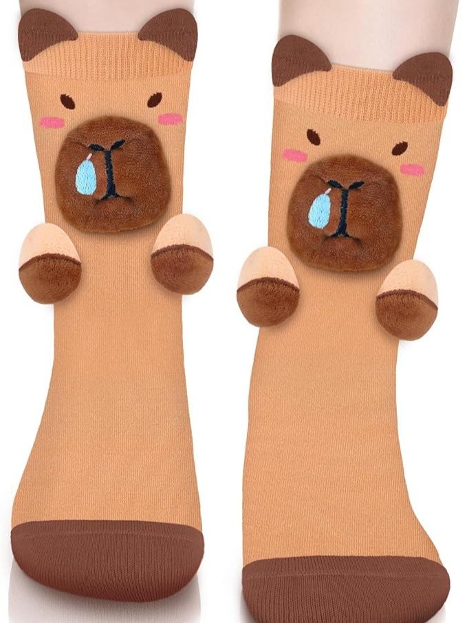 Calcetines 3D de Capibaras con Mocos