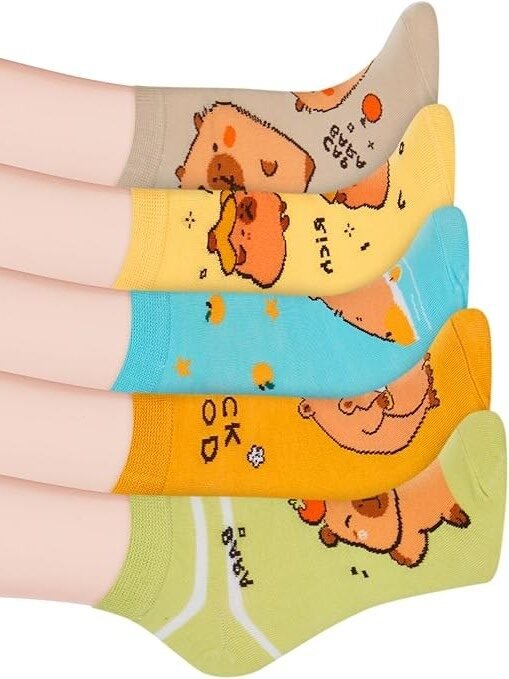 Calcetines de Capibaras Cortos de Colores