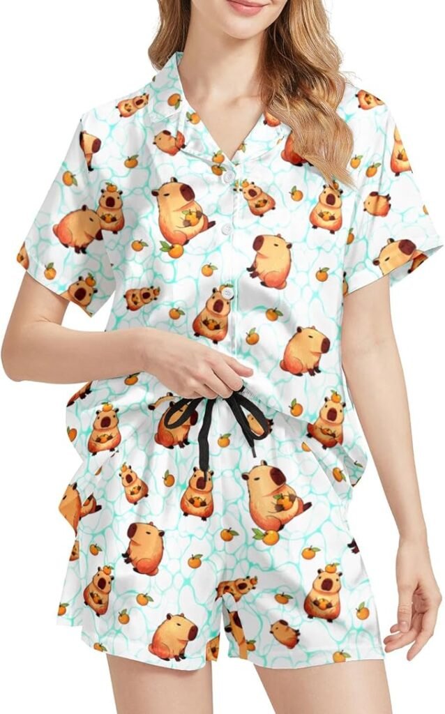 Pijama de Mujer con Estampado de Capibara
