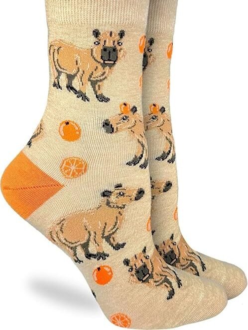 Medias de capibaras naranjas