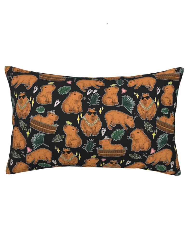 Funda de Almohada de Capibaras Rebeldes