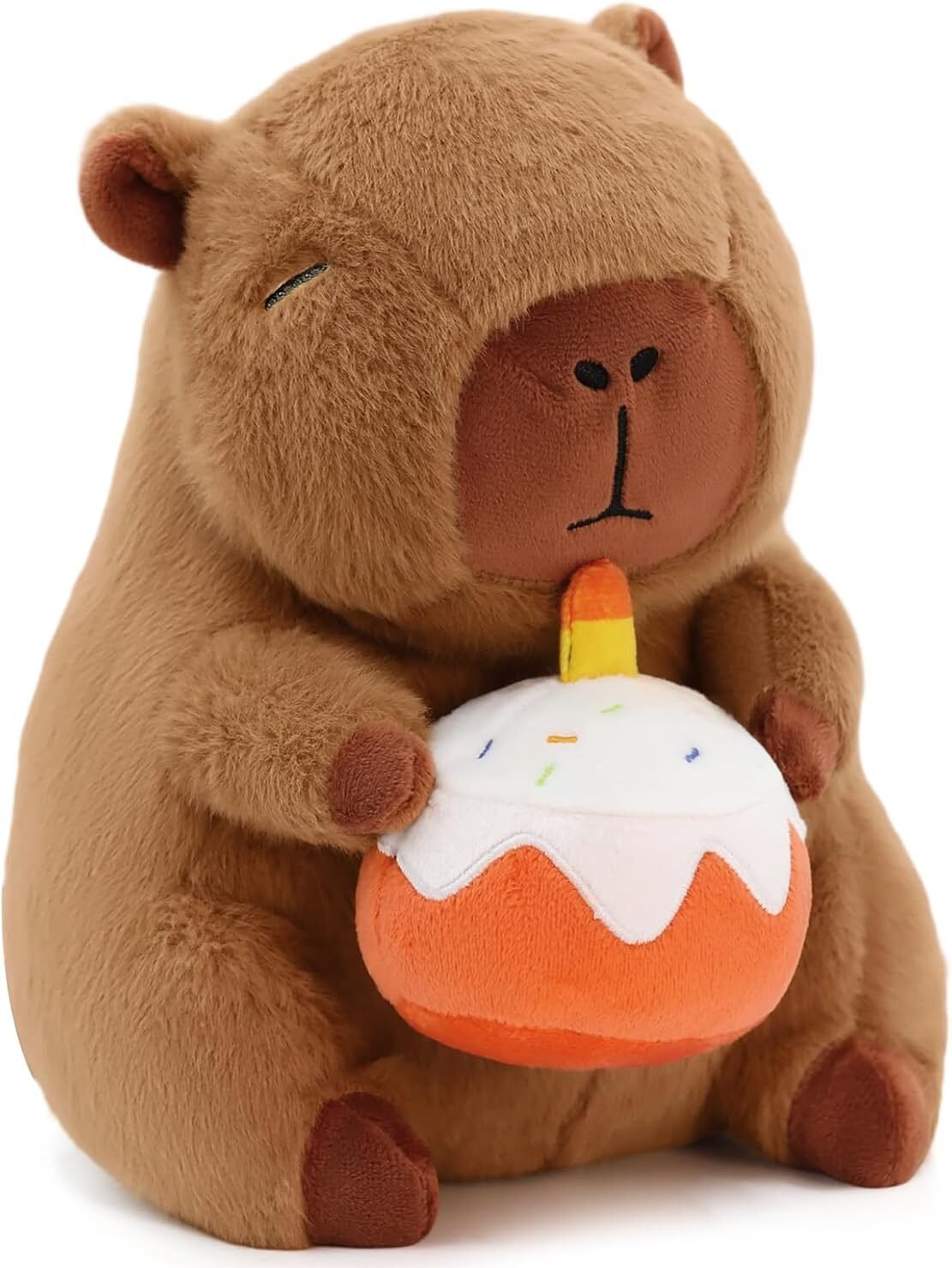 Peluche de Capibara con Pastel de Cumpleaños