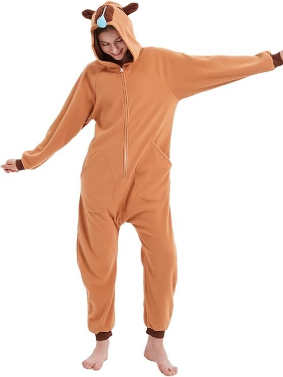 Pijama disfraz de capibara con moco