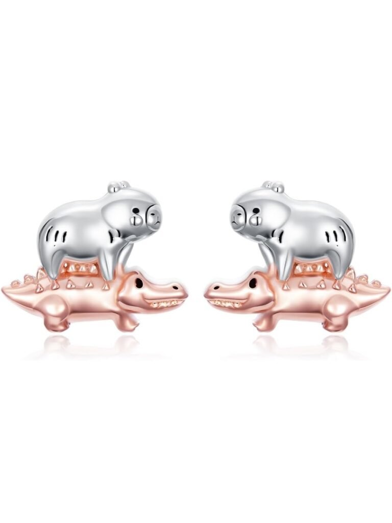 Aretes de Capibaras sobre Cocodrilos