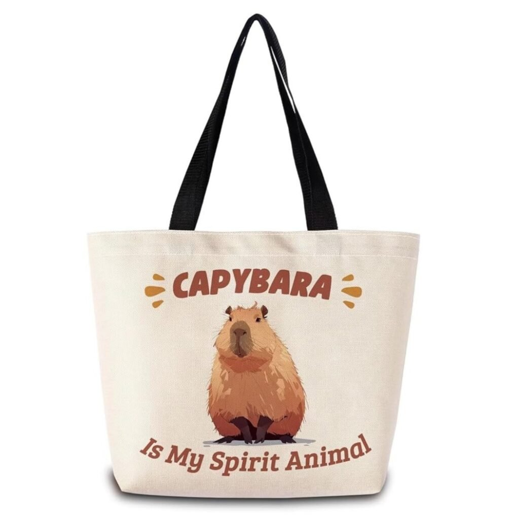 Bolsa Reutilizable de Capybara "Is My Spirit Animal"