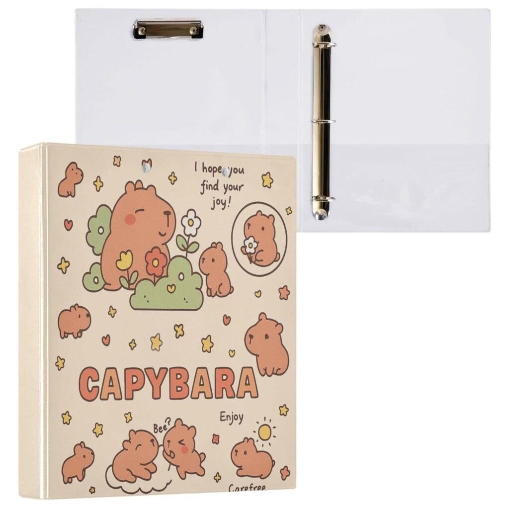 Carpeta de Capibaras de 3 Anillas Redondas