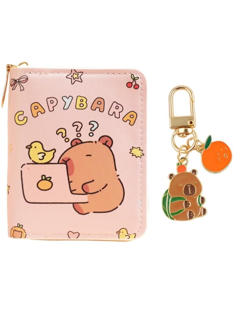 Monedero Pequeño Rosa de Capibara Adorable