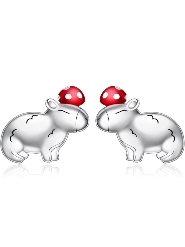 Pendientes de Capibaras con Sombrero de Honguito