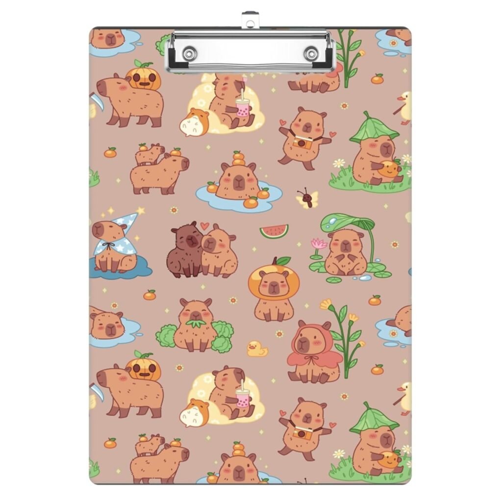 Portapapeles de Capibaras Adorables Para Hojas A4