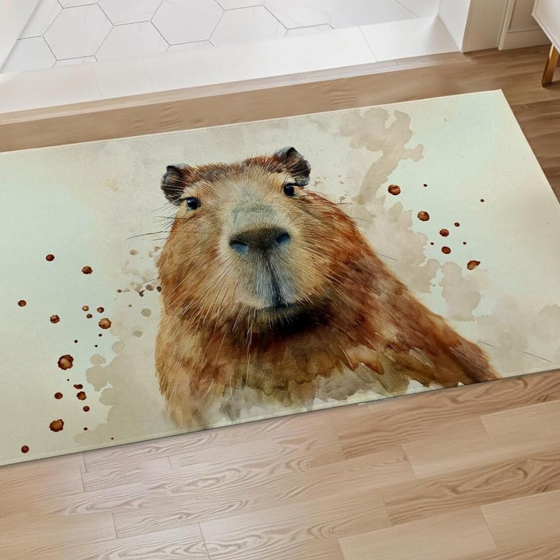 Alfombra tapete de capibara