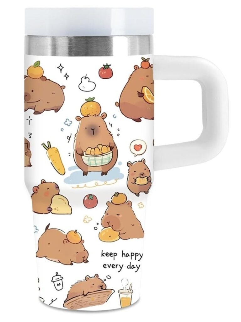 Taza de Capibaras de Acero Inoxidable Aislada al Vacío