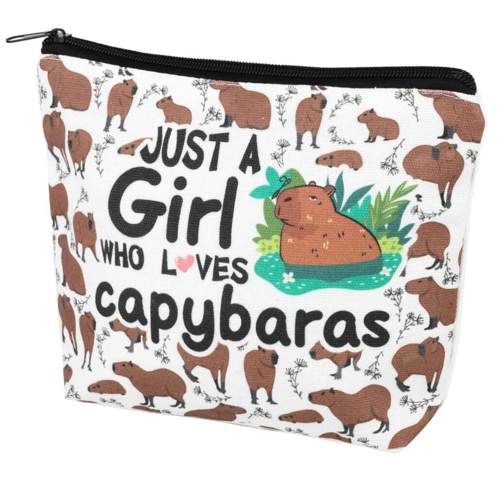 Bolsa Blanca de Capibaras Just a Girl Who Loves Capybaras