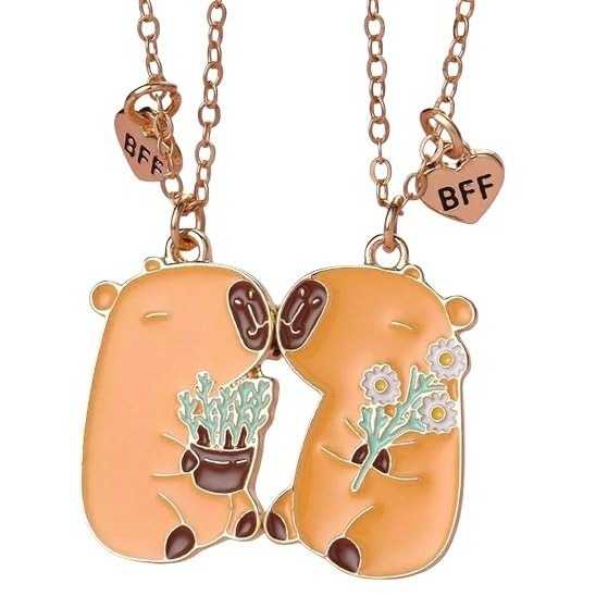 Collar de Capibara de Mejores Amigos por Siempre