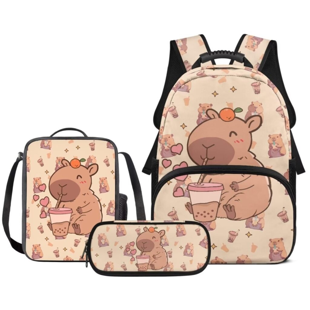 Juego de Cartuchera, Lonchera y Mochila