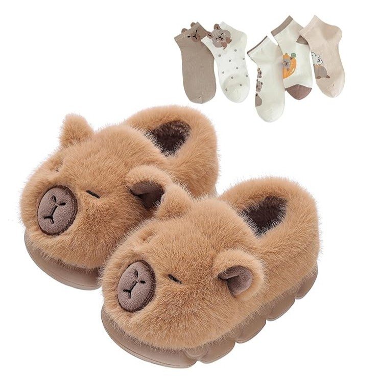 Pantuflas con 5 Calcetines de Felpa
